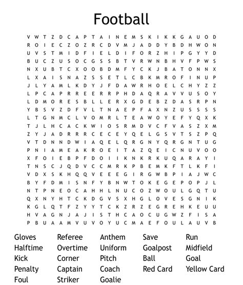34 End To End Football Word Search Puzzles For You Kitty 34 End To