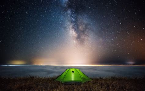 Download Tent Camp Starry Sky Milky Way Photography Camping Hd