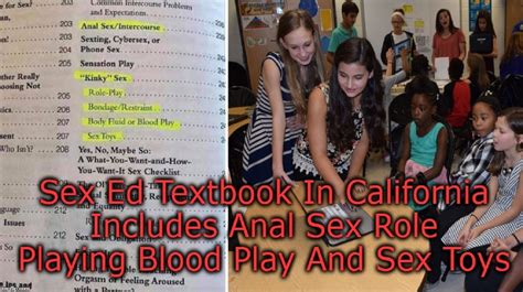 8th Graders Being Taught Anal Sex And Blood Play In California Schools