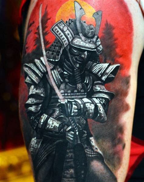 40 Strong And Perfect Warrior Tattoos Bored Art Samurai Warrior