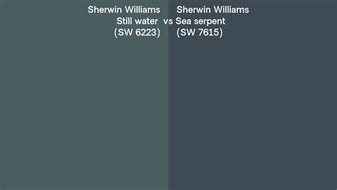 Sherwin Williams Still Water Vs Sea Serpent Side By Side Comparison