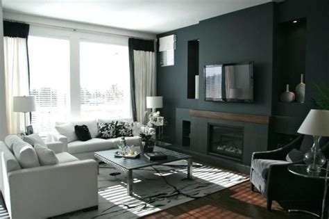 Image Result For Dark Accent Wall Dark Living Rooms Gray Living Room