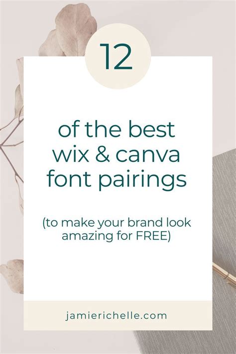 12 Free Wix And Canva Font Pairings