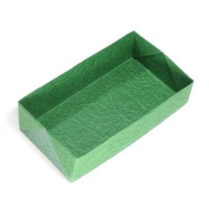 How to make a flat rectangular origami box II: page 1