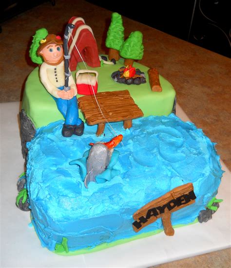 Our birthdays cakes are great for children as well as adults. Fishing Themed Birthday Cake - CakeCentral.com