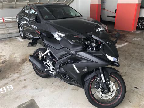 2019 update bs6 compliant yamaha r15 v3.0 launched in december the engine produces power colours. R15 V3 Matte Black ( Price Lowered ) , Motorbikes ...