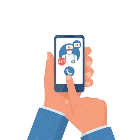 Premium Vector | Call doctor 24 7 medical advice online