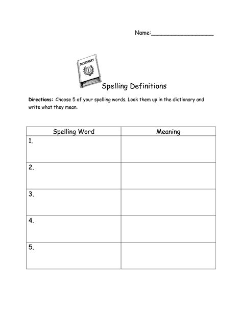 15 Best Images Of Word Definition Worksheets 2nd Grade