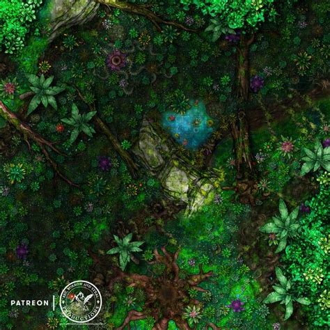 The Jungle Of Lost Hope 40x40 Battlemaps In 2022 Fantasy Town