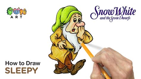 How To Draw Sleepy Snow White And The Seven Dwarfs Disney Very Easy