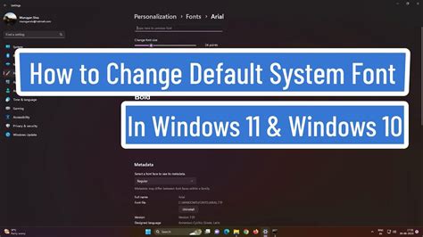 How To Change Default System Font In Windows 11 Windows 10 YouTube