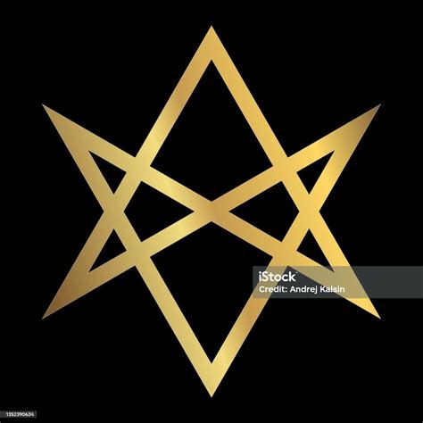 Religious Magic Symbol Of Thelema Icon Of Unicursal Hexagram The