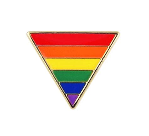 prideoutlet lapel pins rainbow pride triangle lapel pin