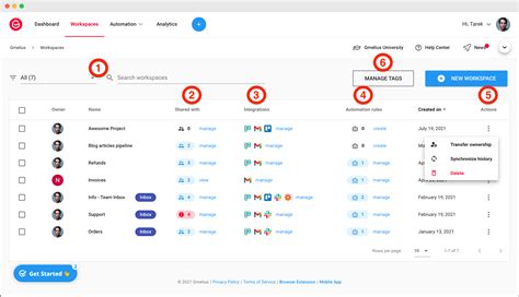 Manage Workspaces Help Center Gmelius