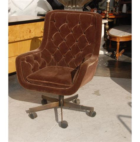 A good desk chair means a comfortable place to work from. Ward Bennett Brickel Executive Desk Chair Bronze Base For ...