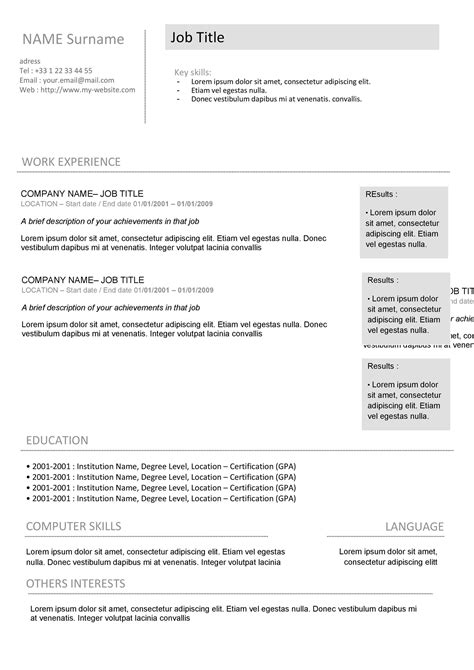 Download free cv resume 2020, 2021 samples file doc docx format or use builder creator maker. 48 Great Curriculum Vitae Templates & Examples ᐅ TemplateLab