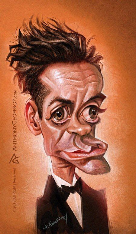 Anthony Geoffroy Robert Downey Jr Funny Caricatures Celebrity