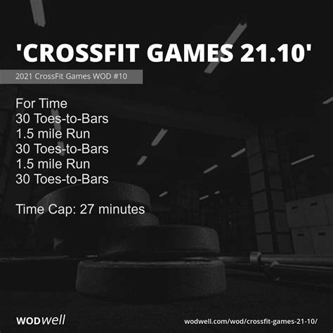Crossfit Games 2110 Workout 2021 Crossfit Games Wod 10 Wodwell