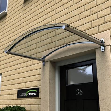 The polycarbonate door canopy is light weight but extremely strong and durable, with a range of colour finishes available; Type A arched glass door canopy | House of Canopies | ESI ...