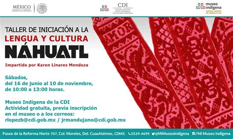 Taller de Iniciación a la Lengua y Cultura Náhuatl en el Museo Indígena de la CDI INPI