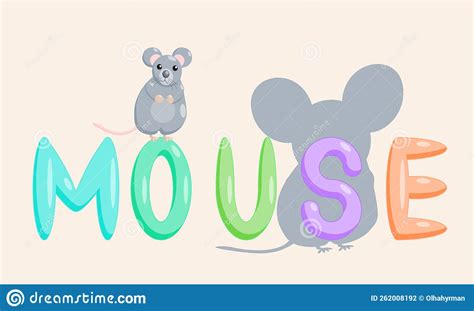 A Cartoon Mouse Character Of An Educational Nature With The Name Of The