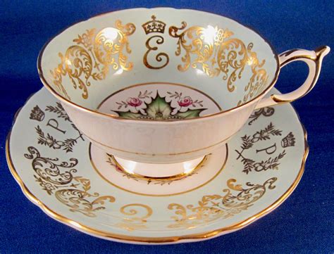 Paragon Bone China Tea Cup And Saucer Royal Visit To Canada And U S Elizabeth II And