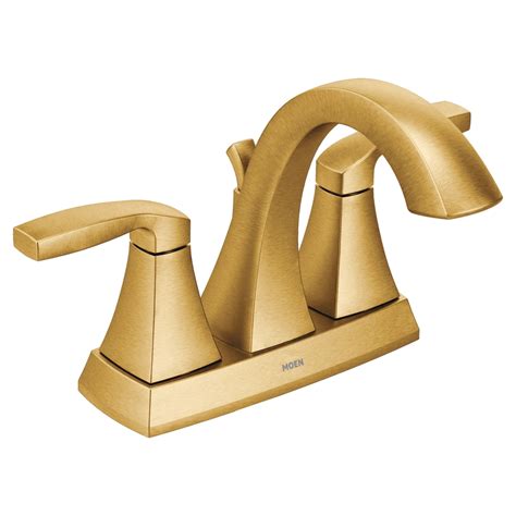 Moen Voss Brushed Gold Handle In Centerset Watersense Bathroom Sink