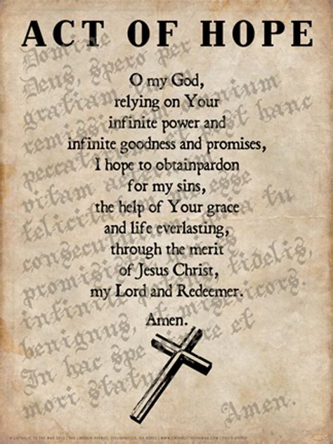Act Of Hope Poster Catholic To The Max Online Catholic Store