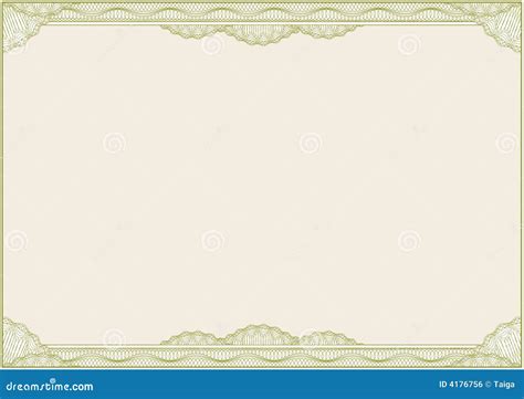 Diploma Or Certificate Border A4 Vector Royalty Free Stock Image