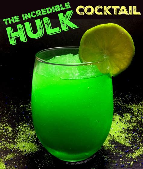 This Incredible Hulk Cocktail Recipe With Rum Limeade And Sour Apple Drinks Recipe Apple