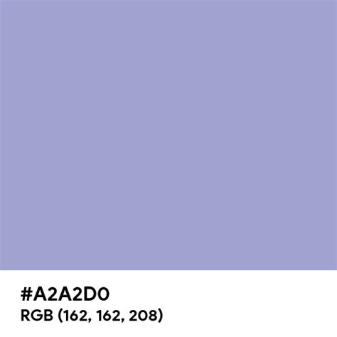 Blue Bell Color Hex Code Is A2a2d0
