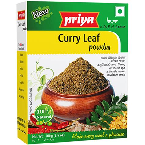 Buy Online Priya Curry Leaf Powder G Oz Zifiti Com