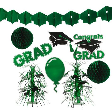 Green Graduation Decorating Kit | Green graduation, Graduation party supplies, Graduation party