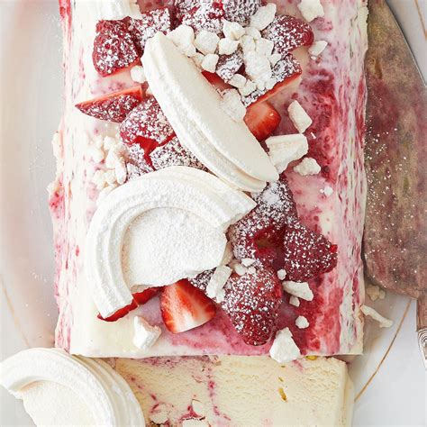 Drop fruit or candy down the top and the machine will mix. Raspberry Swirl Meringue Ice-Cream | Recipe | Christmas ice cream desserts, Meringue desserts ...