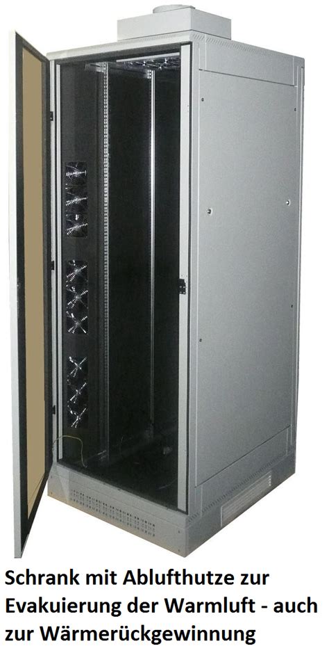 60 breit, 50 hoch, 40 tief. EDV-Schrank mit Luftkanal und Kaltgang-System. 19 Zoll-Tec ...