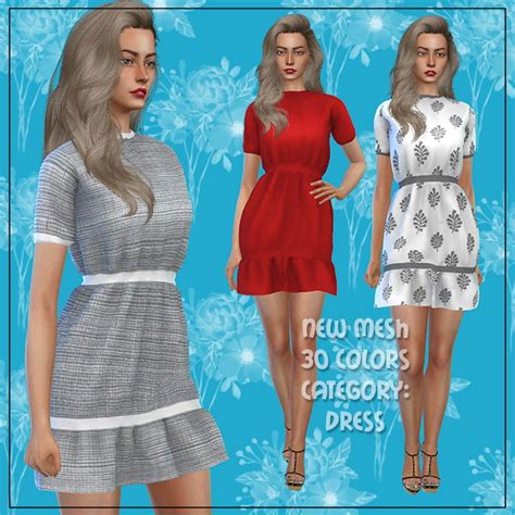 Dress 61 At All By Glaza Sims 4 Updates