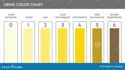 Urine Color Chart Stock Vector Illustration Of Hydration