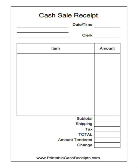 Blank Cash Receipt Receipt Template Invoice Template Invoice Sample