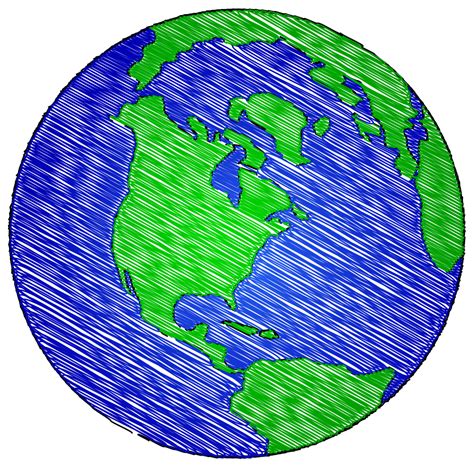 Onlinelabels Clip Art Simple Earth Sketch 2