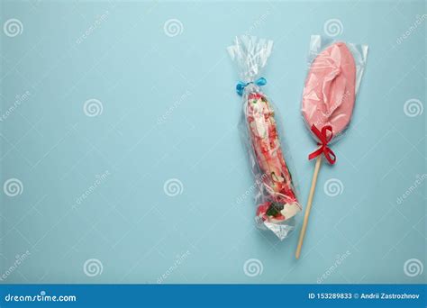 Two Sweet Candy In Form Of Penis And Vagina Sexual Relationship As