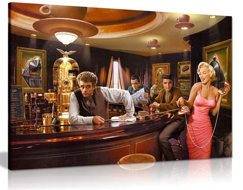 Buy Marilyn Monroe Elvis Presley James Dean In Bar Pop Art Hollywood