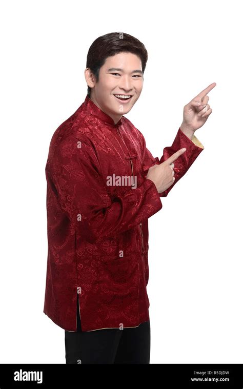 Young Chinese Man In Cheongsam Suit Stock Photo Alamy