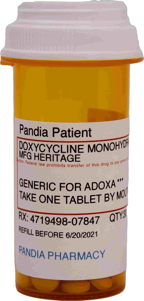 Buy Doxycycline Hyclate Online With Free Delivery Pandia Health