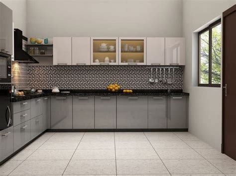 Grey Modular Kitchen At Rs 1599sq Ft L Shaped Modular Kitchen In