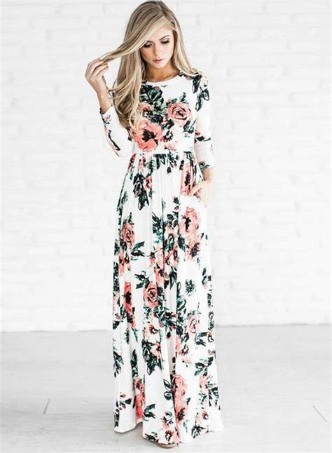 Kohl's carries all of the dress colors that you need to coordinate your look, including white long sleeve dresses with long sleeves are just what you need to look your best at the office or any formal event. Floral Long Sleeve Maxi Dress - STYLESIMO.com