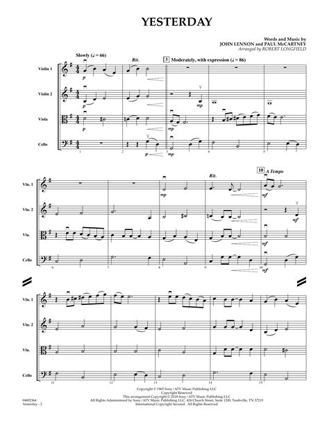 Yesterday (arr. Robert Longfield) - Conductor Score (Full Score) by The