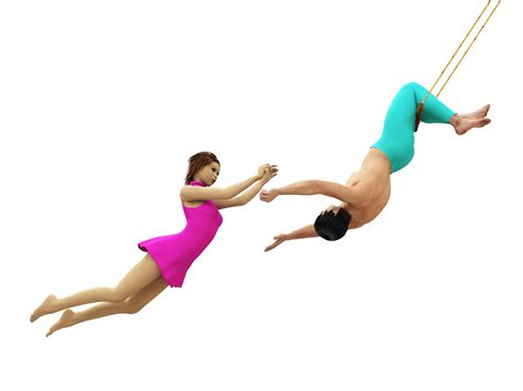 Trapeze Artists In Flight Isolated Christnow