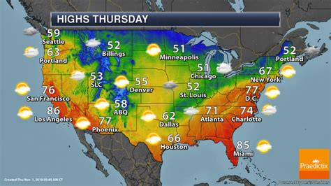 National Weather Map Temperatures | Map Of The World