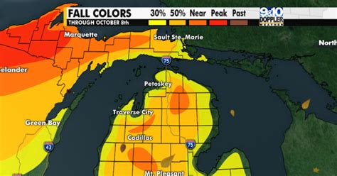 Michigan Fall Color Map Northern Michigan Fall Colors Michigan