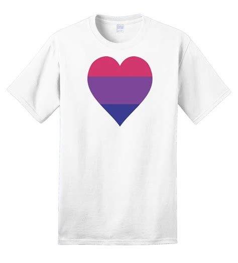 Heart Bisexual Pride Flag T Shirt BiPride Awareness Tshirt Etsy